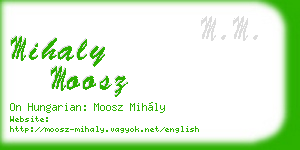 mihaly moosz business card