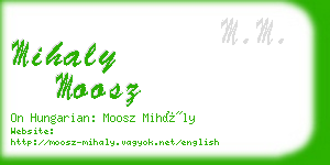 mihaly moosz business card